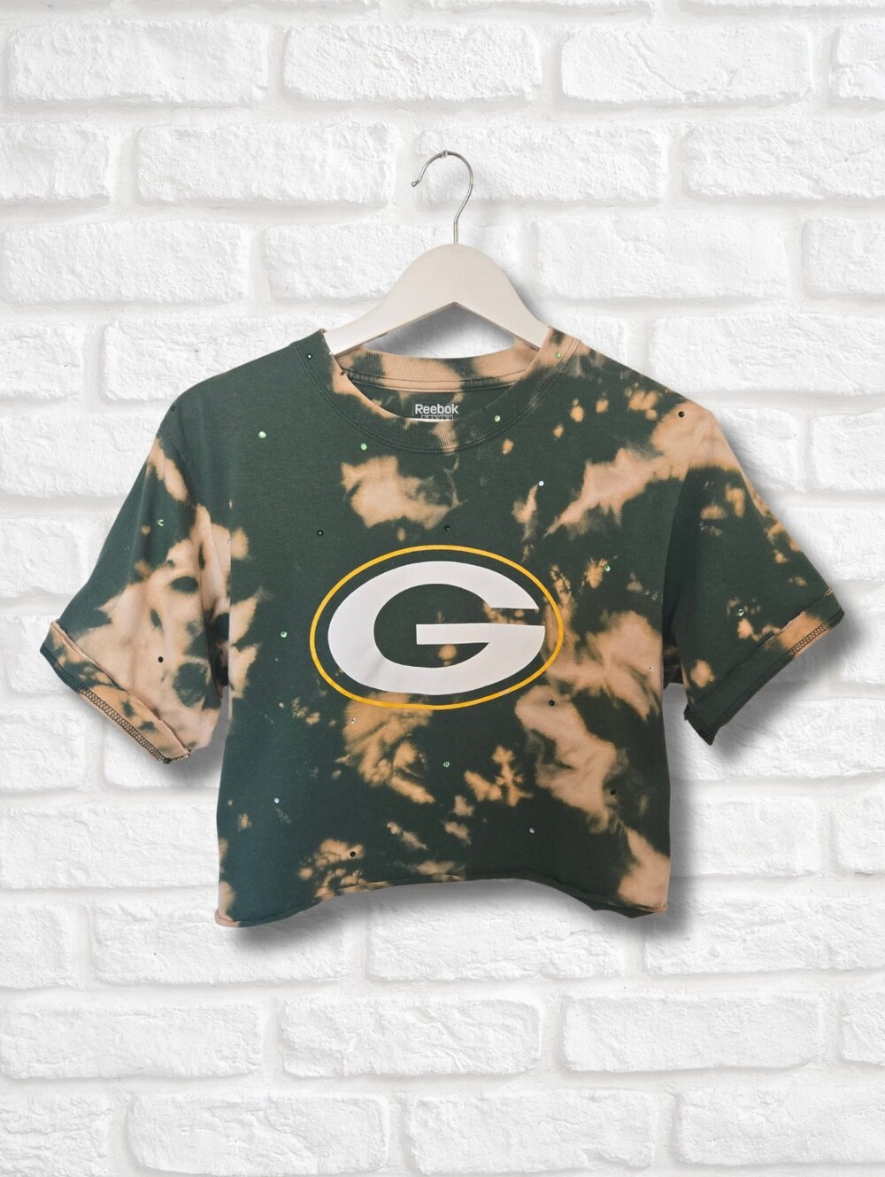 Green Bay Packers Crop Top W/Rhinestones